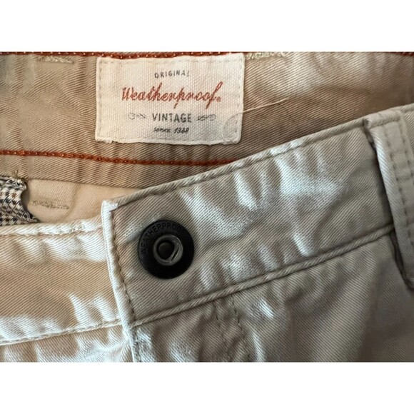 Original Weatherproof Vintage Men's Beige Stacked Pocket Cargo Pants 34 x 27 - Picture 11 of 13